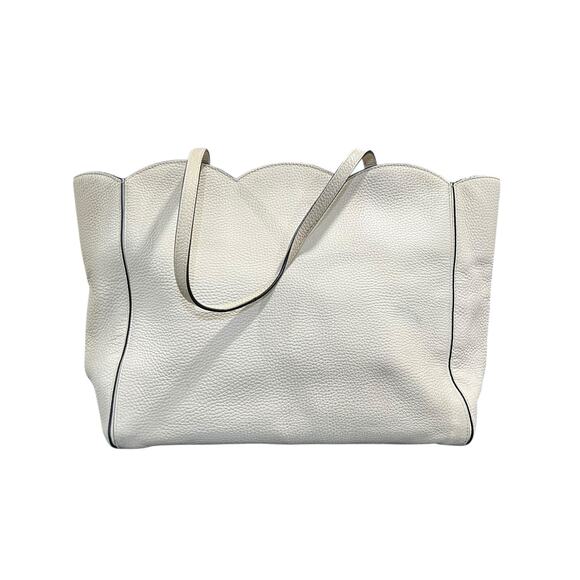 Kate Spade New York Large White Pebbled Leather Tote Shoulder Bag - Picture 3 of 16